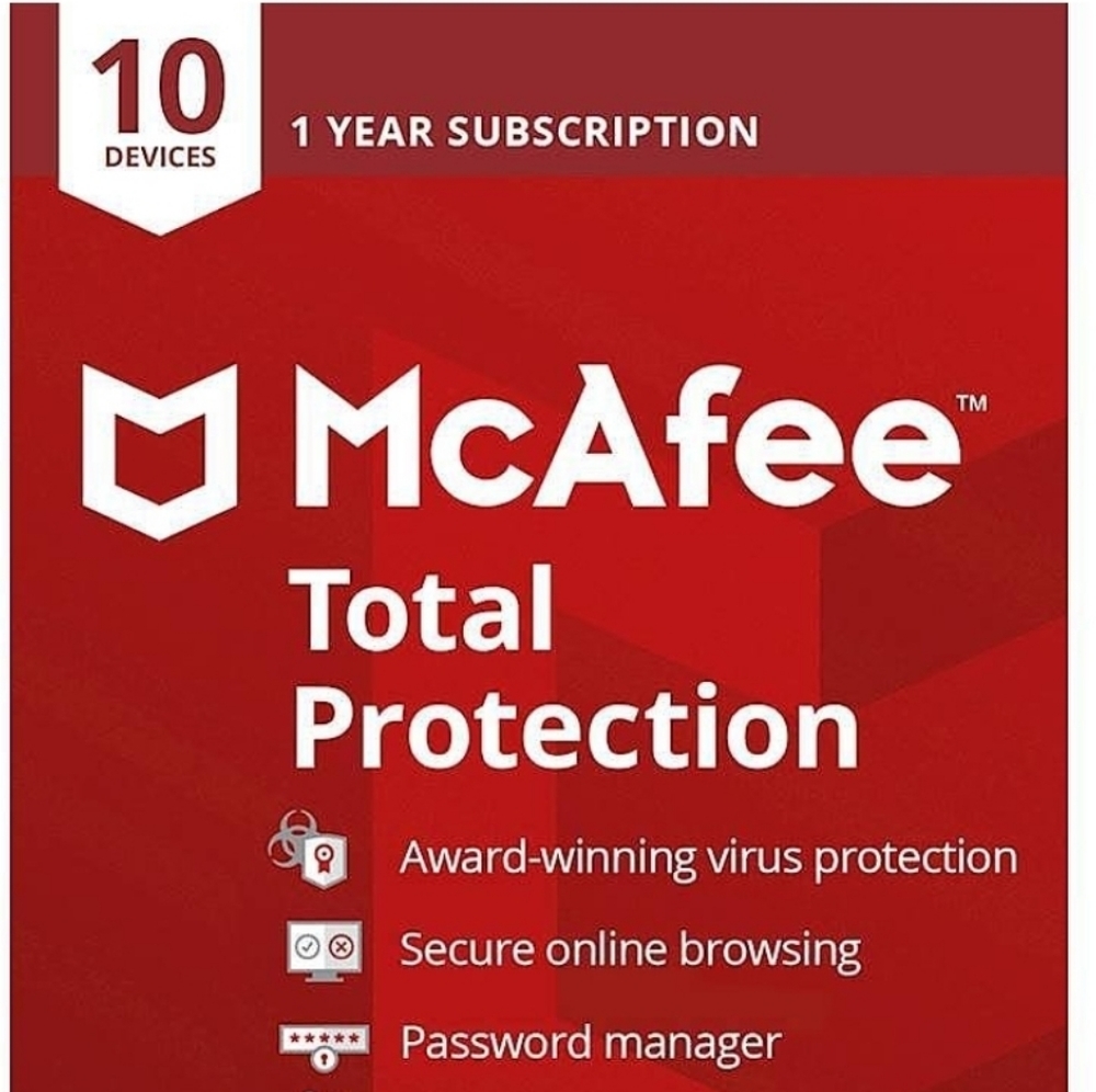 McAfee Total Protection + Safe Connect 10 Devices